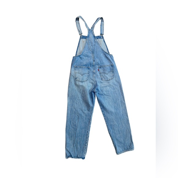 #87 LEVI’S ~ Classic Light Wash Distressed Denim Overalls - Picture 5 of 10